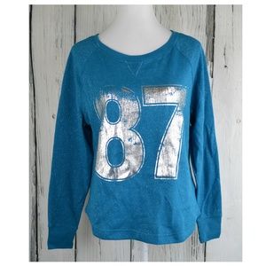 Aeropostale 87 Sparkle Fleece Sweatshirt Top